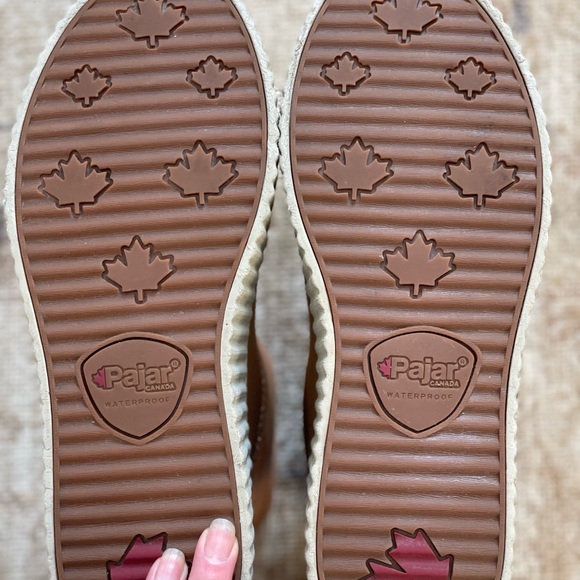 Pajar Side Zip, Wool Fleece Lined Boots in Camel Size 7-7.5 - Picture 12 of 16